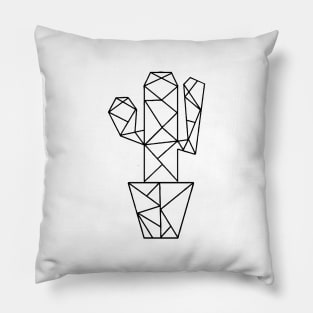 Cactus vase - Cactus Geometric - Geometric Art Pillow