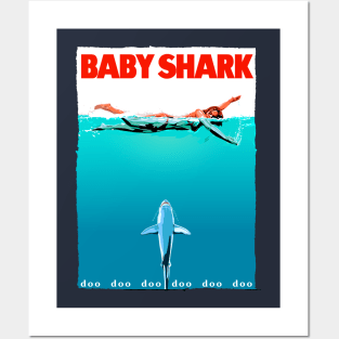 Baby Shark Cartoon Pink Cute Character with a winning Smile Great Kids  Gift Poster for Sale by anarchasm