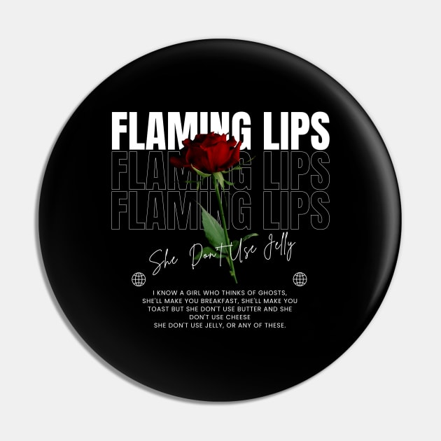 Flaming Lips // Flower Pin by TOY MACHINE 