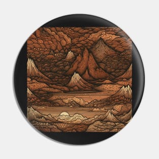 Mountains Painting Gloom Pin