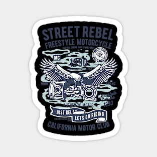 Street Rebel Motorcycle, Vintage Retro Classic Magnet