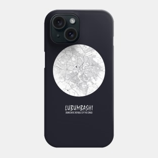 Lubumbashi, Democratic Republic of the Congo City Map - Full Moon Phone Case