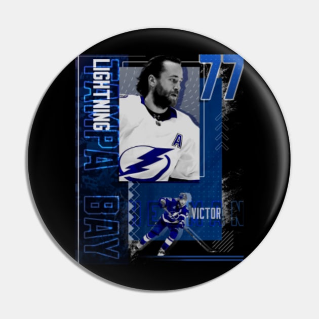 Victor Hedman Hockey Paper Poster Lightning 2 - Victor Hedman - Pin