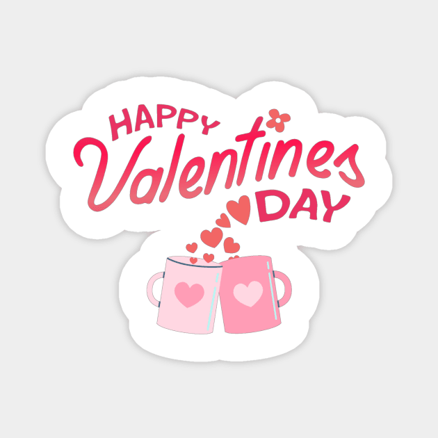 Happy Valentines Day - Cheers! Magnet by Trendy-Now