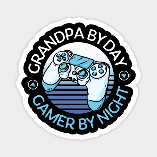 Grandpa By Day Gamer By Night Cool Gaming Quote Magnet