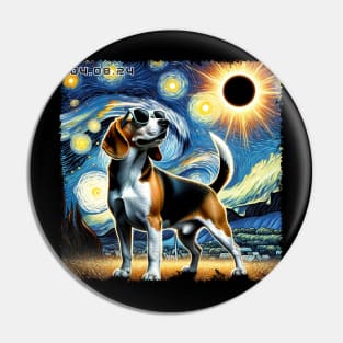 Celestial Beagle Eclipse: Trendy Tee for Beagle Lovers and Eclipses Pin