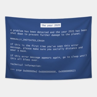 Blue Screen of Death Year 2020 Tapestry