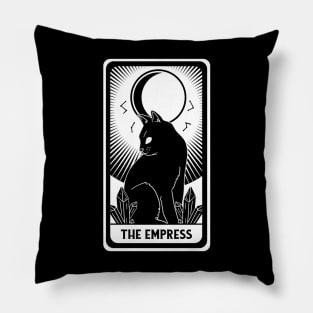 The Empress Tarot Card Black Cat Crescent Occult Gothic Pillow