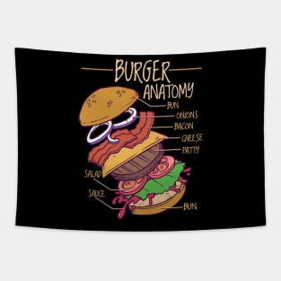 Burger Anatomy - Doctor of Burger Studies Design Tapestry