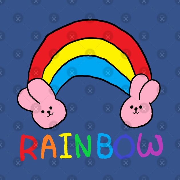 rainbow rabbit by zzzozzo