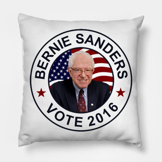 Bernie Sanders US Flag Pillow by ESDesign