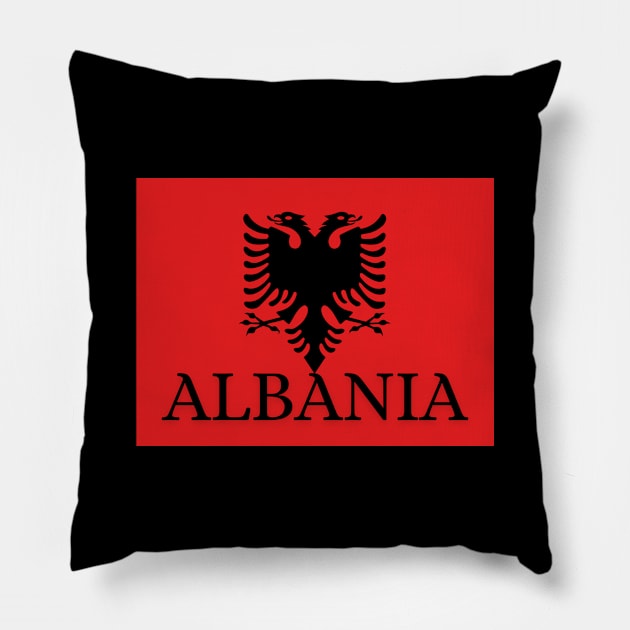 Albanian Flag Pillow by aybe7elf