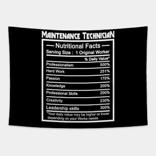 Funny Job Title Worker Nutrition Facts Maintenance Technician Tapestry