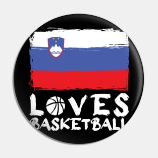 Slovakia Loves Basketball Pin