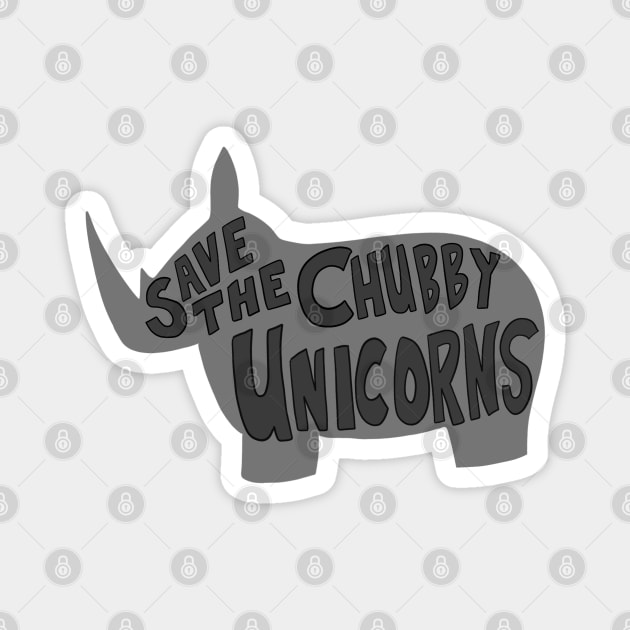 Save the chubby unicorns Magnet by novabee