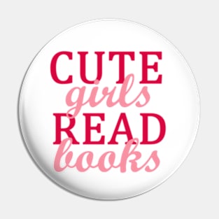 Cute Girls Read Books Pin