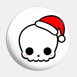 Cute Skull with Santa Hat Pin