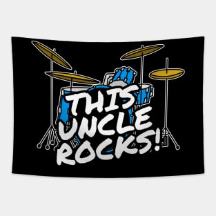 This Uncle Rocks Drums Drummer Father's Day Tapestry