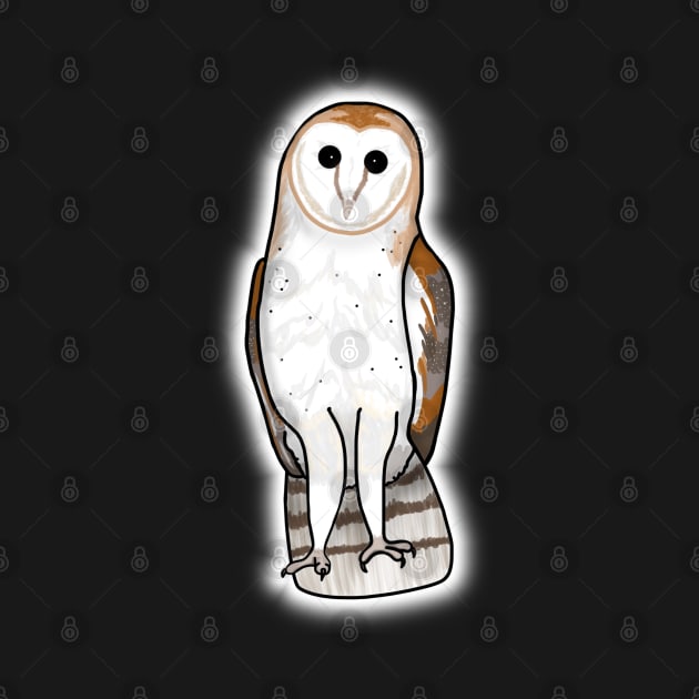 Glowing Barn Owl (Large Print) by Aeriskate