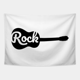 Minimalist Guitar Rock Print Tapestry