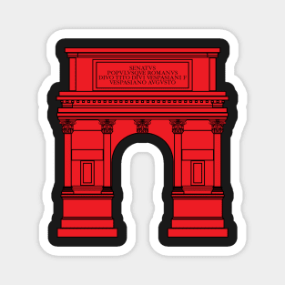 Arch of Titus (red) Magnet