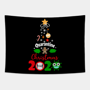 Quarantine Christmas 2020, Funny Design Pajamas Family Gifts Tapestry