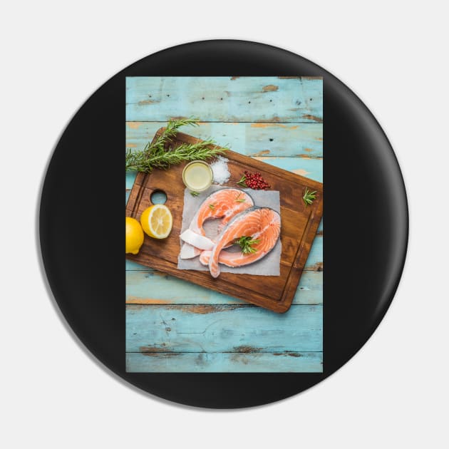 Raw salmon steak Pin by homydesign