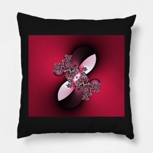 pink and red fractal Pillow