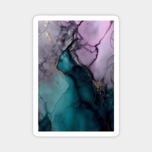 Mauve In Marble - Abstract Alcohol Ink Resin Art Magnet