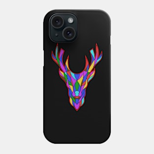 deer face with geometry style Phone Case