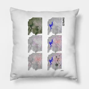 Chapulco green infrastructure in urban puebla city ecopop landscape map design Pillow