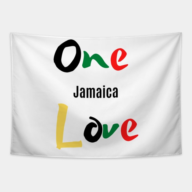 One Love Jamaica (Color) Tapestry by DAPFpod