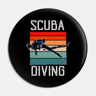 Scuba Diving Diver Snorkeling Vintage Pin