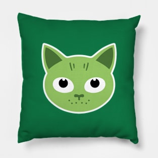 Birka the green cat Pillow