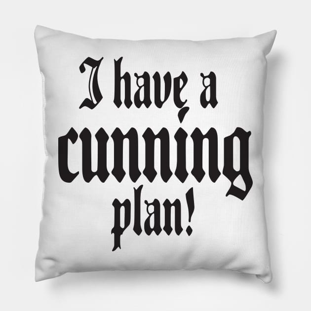 I have a cunning plan! Pillow by sluggraphix