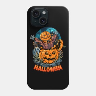 Scary Halloween Pumpkin Design Phone Case