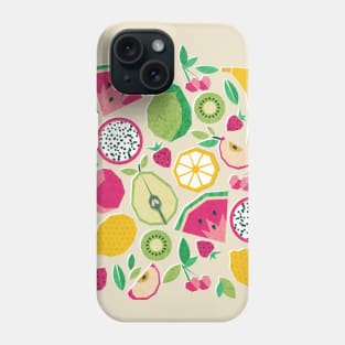 Paper cut geo fruits // print Phone Case