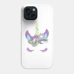 Cara de unicornio Phone Case