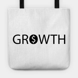 Financial growth artistic typographic logo Tote