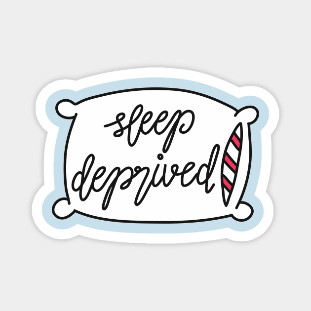 Sleep-deprived pillow Magnet by PanyaCreative