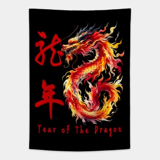 Chinese New Year Dragon T-Shirt - Vibrant Mythical Design Tapestry