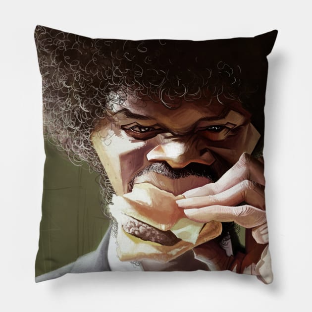 Big Kahuna Burger Pillow by metmangindaan