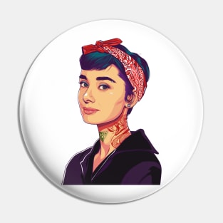 Audrey Hepburn Pin