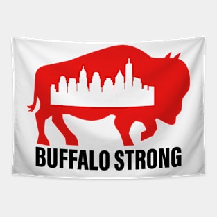 Buffalo Strong Pray For Buffalo New York Skyline Buffalo Graphic Tapestry