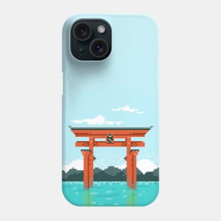 Torii Gate Pixel Art Phone Case