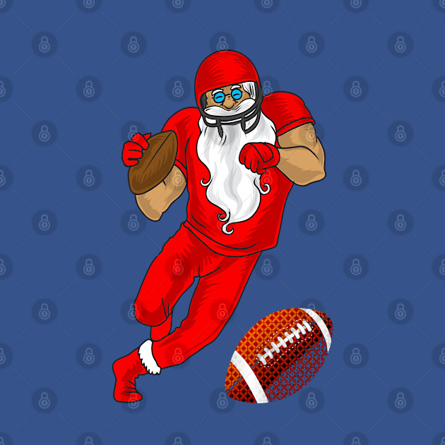 Disover Football Ball Santa Christmas - Football Christmas Pajama Boys - T-Shirt