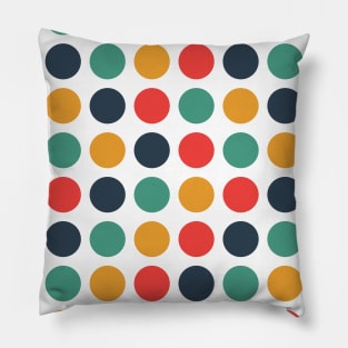 Spots and Dots in blue green red and yellow Pillow