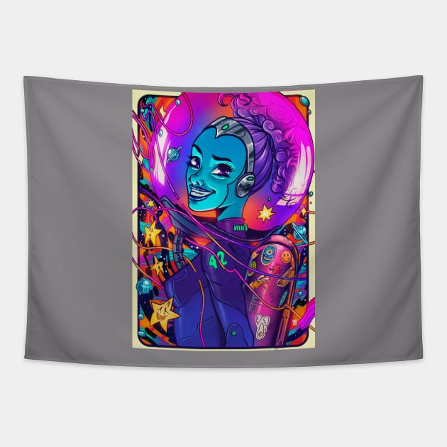 SpaceGirl Tapestry by massai