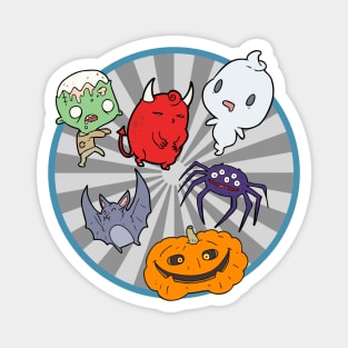 The Little Boo Crew. Not Too Scary. Retro Vintage Halloween Magnet