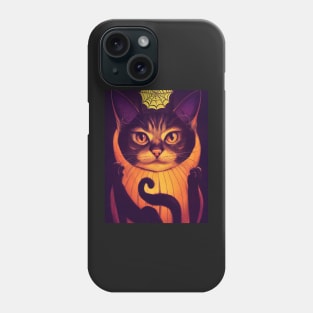 cat halloween darkness Phone Case